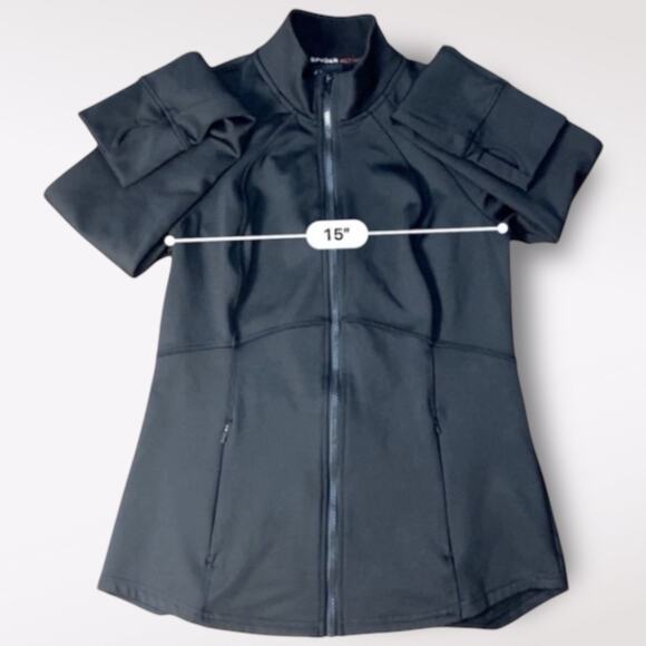 Spyder Women’s Black Athletic Jacket Size M Gym Casual Fall Winter Hiking - Picture 4 of 8